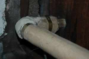 Pipe with Asbestos Lagging